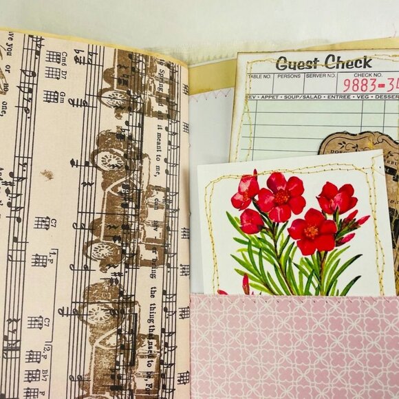 Handmade Custom Blank Writing Junk Journal  Vintage Papers for Prayer Scripture - Picture 11 of 12